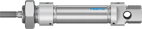 FESTO DSNU-20-30-PPV-A (1908292), 1-10 BAR, 20 MM BORE, 30 MM Stroke, Double-Acting, G1/8 Pneumatic Connection, ISO Cylinder, M8 Rod Thread, NBR/TPE-U(PU) Seals, Pneumatic, Cushioning; ADJUS