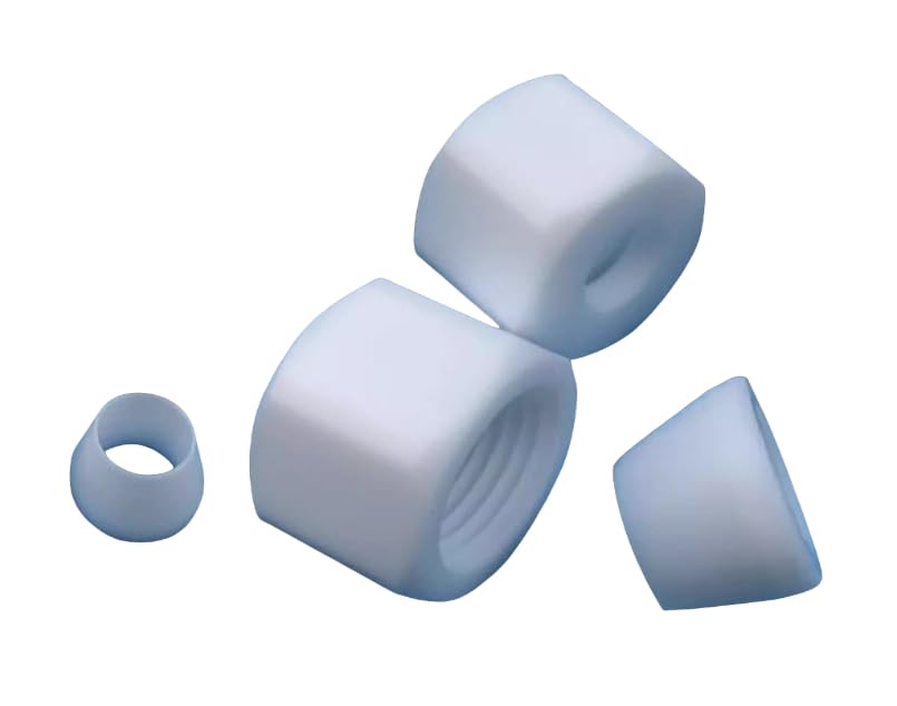 100PCS ϕ1/16(1.587) PTFE (Polytetrafluoroethylene) Teflon Plastic Metric Ferrule (Corrosion Resistant Electrical Insulation)