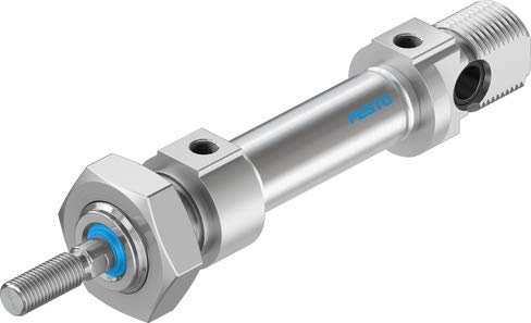 FESTO DSNU-20-30-PPV-A (1908292), 1-10 BAR, 20 MM BORE, 30 MM Stroke, Double-Acting, G1/8 Pneumatic Connection, ISO Cylinder, M8 Rod Thread, NBR/TPE-U(PU) Seals, Pneumatic, Cushioning; ADJUS