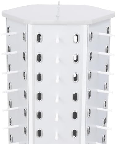 360° Rotating Sunglasses Organizer with Wheels, Eyewear Display Rack for 102 Pairs, Modern Glasses Storage Cabinet, Commercial Sunglass Holder (Silver Panel & Box)