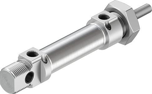 FESTO DSNU-20-30-PPV-A (1908292), 1-10 BAR, 20 MM BORE, 30 MM Stroke, Double-Acting, G1/8 Pneumatic Connection, ISO Cylinder, M8 Rod Thread, NBR/TPE-U(PU) Seals, Pneumatic, Cushioning; ADJUS