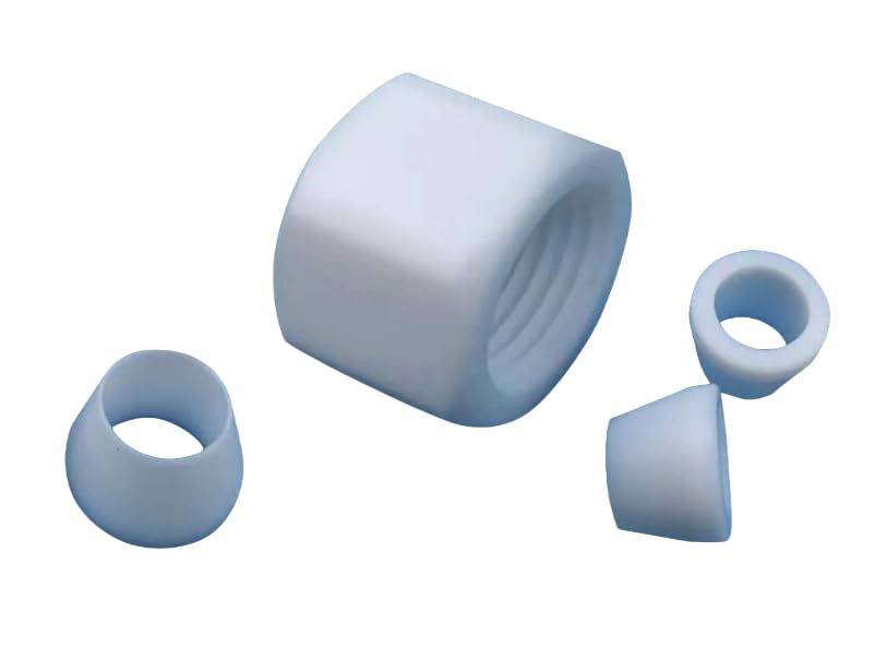 100PCS ϕ1/16(1.587) PTFE (Polytetrafluoroethylene) Teflon Plastic Metric Ferrule (Corrosion Resistant Electrical Insulation)