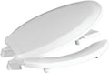 Centoco 2 inch Raised Toilet Seat for Seniors, Elongated, Open Front with Cover, Plastic, Made in the USA, HL820STS-001, White
