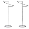 Lot of 2 Chrome Spiral Garment Racks - 29 Ball Apparel Display