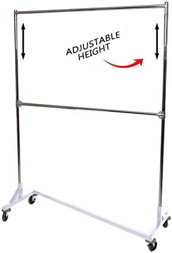Only Hangers Industrial Strength Z Rack with Add-On Hangrail and Built-in Height Extensions - Available in Black, Orange, and White (WHITE)