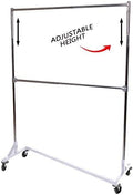 Only Hangers Industrial Strength Z Rack with Add-On Hangrail and Built-in Height Extensions - Available in Black, Orange, and White (WHITE)