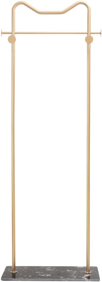 Clothing Rack Marble Base Metal Modern Design Coat Rack Stand for Hanging Clothes Rack Stand for Bedroom Standing Garment Rack Heavy Duty Coat Hanger Freestanding Hanger,Gold