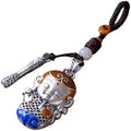 ENGENDER Keychain Silver Monkey King Car Keychain, Pendant Fighting Buddha Men and Women Gift, Key Decoration Key Chains