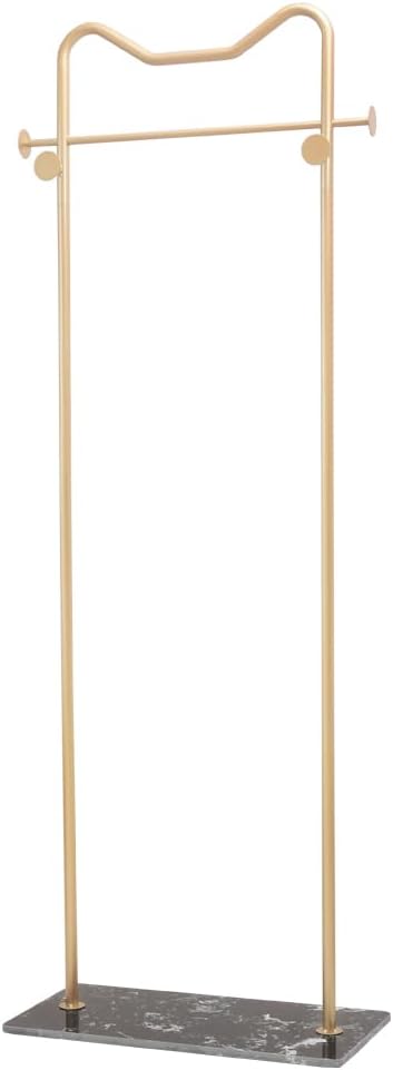 Clothing Rack Marble Base Metal Modern Design Coat Rack Stand for Hanging Clothes Rack Stand for Bedroom Standing Garment Rack Heavy Duty Coat Hanger Freestanding Hanger,Gold
