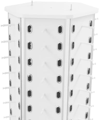 360° Rotating Sunglasses Display Stand on Wheels, Modern Eyewear Organizer for 102 Pairs, Commercial Glasses Storage Rack with White Panel & Box