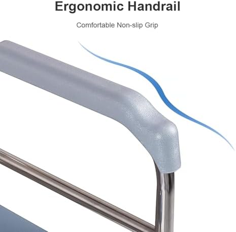 Toilet Seat Riser for Seniors, Raised Toilet Seat with Handles, Adjustable Height Toilet Seat Stool, Sitting and Rising Aid,Commode Chair for Elderly