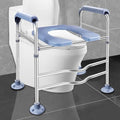 Toilet Seat Riser for Seniors, Raised Toilet Seat with Handles, Adjustable Height Toilet Seat Stool, Sitting and Rising Aid,Commode Chair for Elderly