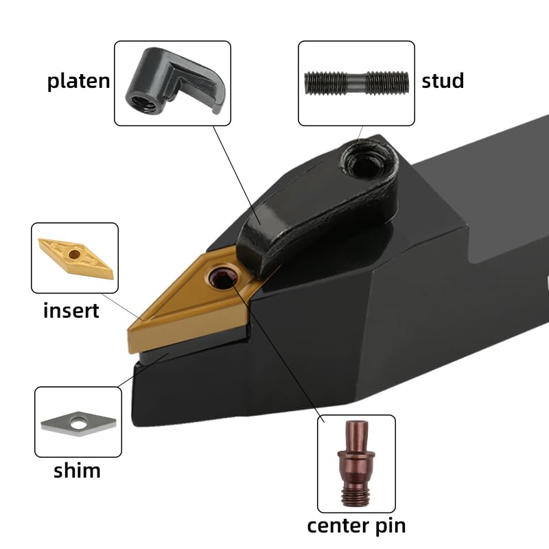 1pc External Turning Tools Holder MVVNN2020K16 MVVNN2525K16 MVVNN3232K16 Carbide Inserts Lather CNC Boring Bar Cutting Tool(MVVNN4040K16)