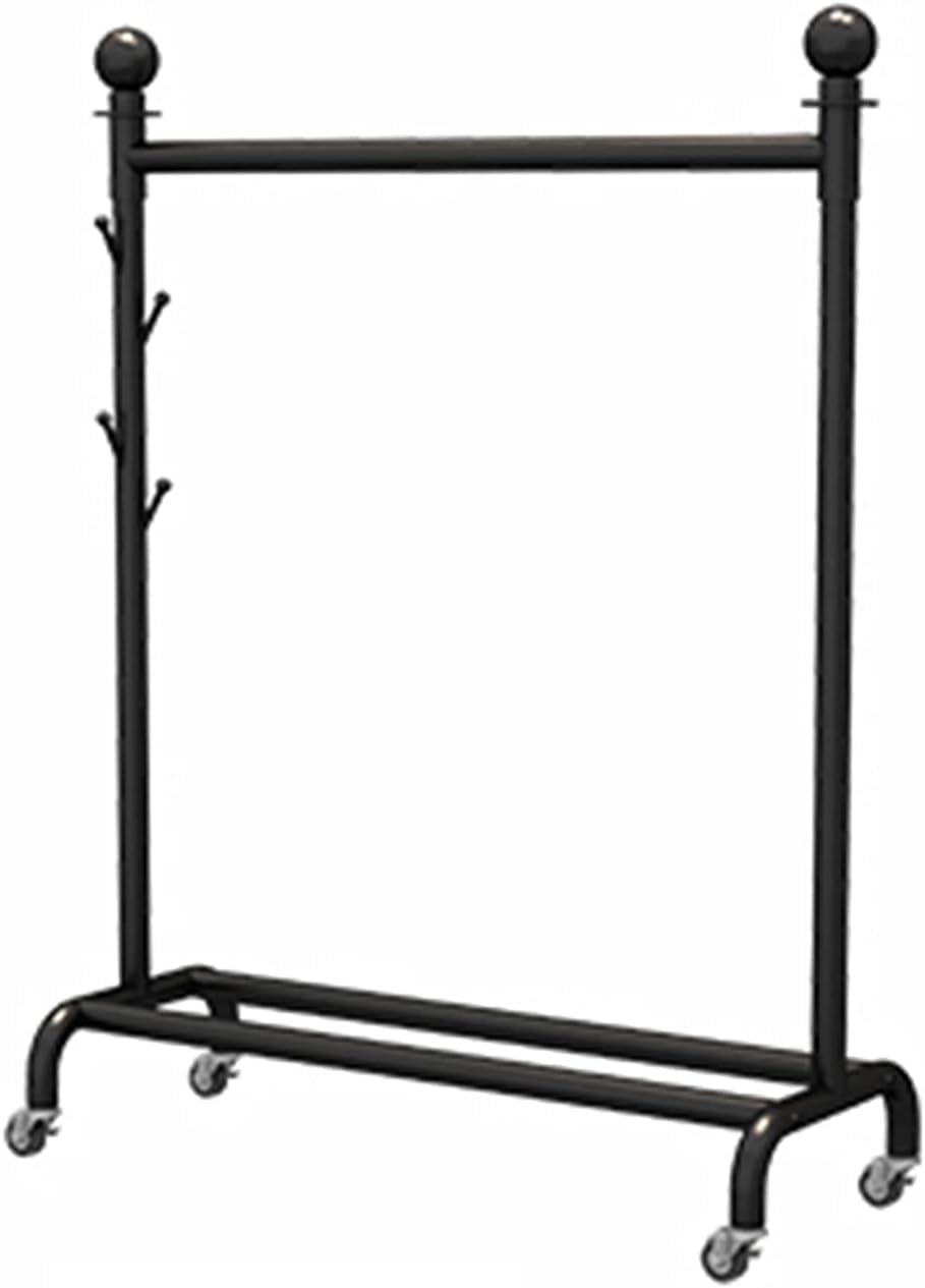 Rolling Garment Rack with Wheels & Shelf - Versatile Clothes Rack for Bedroom, Living Room & Retail Display - 100x40x155CM, Sturdy Clothing Stand for Home Organization