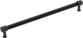 Signature Hardware 954064-18 Lazzara 18 Inch Center to Center Black Leather Appliance Pull - Matte Black