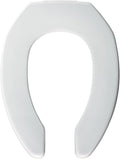 BEMIS 3L2155T 000 Medic-Aid 3' Lift Raised Open Front Plastic Toilet Seat, ELONGATED, Long Lasting Solid Plastic, White