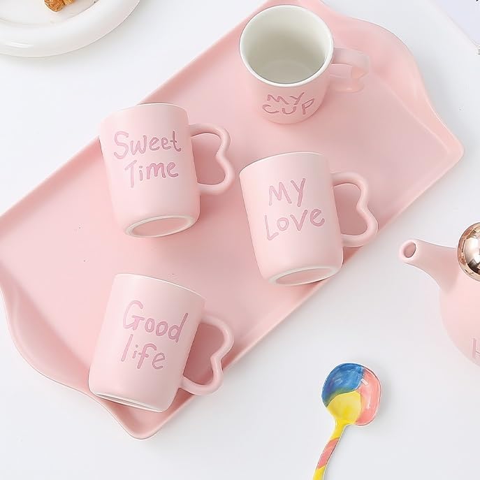 Beverage Serveware Ceramic water set tea set living room water cup coffee cup home cup set new elegant tea set Water Carafe(White)
