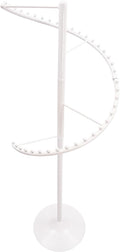 Modern Spiral Rotating Garment Rack, Heavy Duty Freestanding Portable Clothing Rack, Freestanding Fashion Clothing Display Rack for Retail Stores Gold (White)