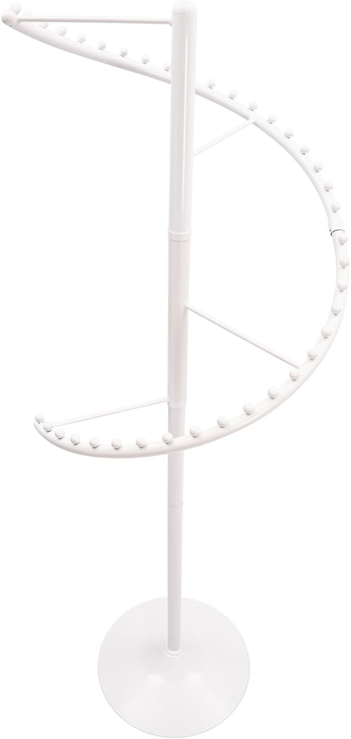 Modern Spiral Rotating Garment Rack, Heavy Duty Freestanding Portable Clothing Rack, Freestanding Fashion Clothing Display Rack for Retail Stores Gold (White)