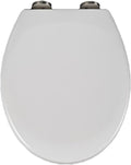 Toilet Seat White Soft Close Toilet Seat, 37 * 44Cm Oval Standard Size Toilet Lid, Quick-Release for Easy Cleaning, Durable Pp Material Loo Seat, Comes with Top Fitting