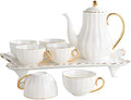 Beverage Serveware Ceramic cold kettle pumpkin pot home housewarming gift cold kettle 7-piece set with chassis Water Carafe