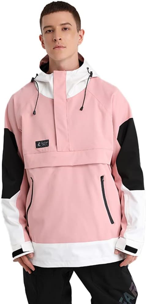 SEARIPE Womens Ski Jacket Mens Snow Jacket Waterproof Winter Snow Coat Couples Pullover Snowboard Hooded