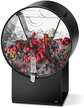 5 gal Acrylic Beverage Dispenser Lucid Barrel, Black