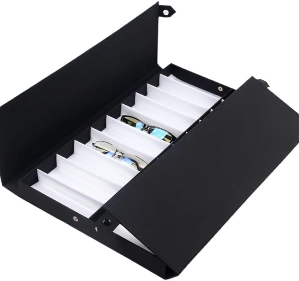 Eyeglasses Stand 20 Slot Grids Eyeglass Sunglasses Glasses Display Myopia Glasses Storage Stand Case Box Holder for Shop Organizer Eyewear Display Rack