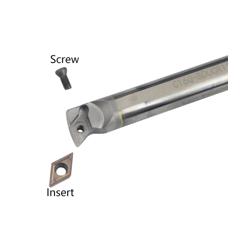 Tool Part for Tungsten Steel Cutter Bar -SDQCR/ -SDUCR/- /-STUCR Internal Turning Tool DCMT Insert Lathe Machine Boring Bar Cutting Tool - (Insert Width(mm): C16Q-SDUCR11 / Angle: DCMT11T304 KT930S)