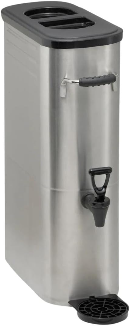 Soro Essentials- 5 Gallon Stainless Steel Slim Iced Tea Dispenser with Detachable Drip Tray– Drink Beverage Dispenser with Spigot Easy Dispensing For Coffee Iced Tea Lemonade Dispenser Tea Jug