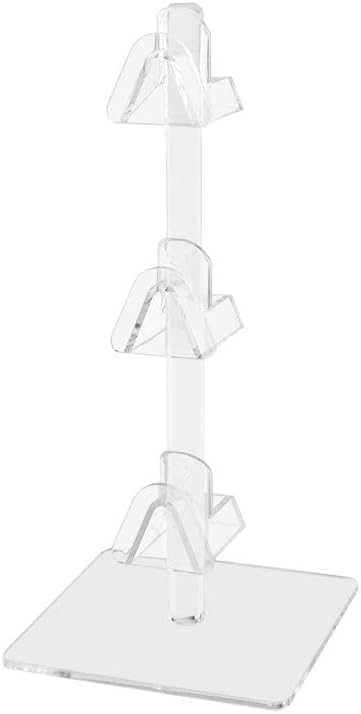 Marketing Holders 6 Pack Eyewear Holder Tabletop Organizer Stand Holds 3 Pairs of Sunglasses or Eyeglasses Clear Acrylic with Square Base for Boutiques Gift Shops Opticians and Retail Stores