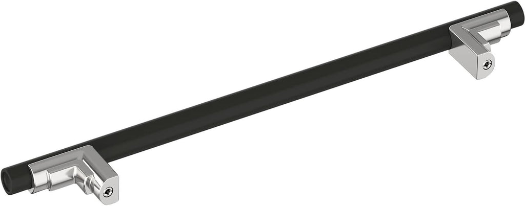 Signature Hardware 954045-12 Anberlin 12 Inch Center to Center Appliance Pull - Matte Black Handle - Golden Champagne