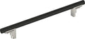Signature Hardware 954045-12 Anberlin 12 Inch Center to Center Appliance Pull - Matte Black Handle - Satin Nickel