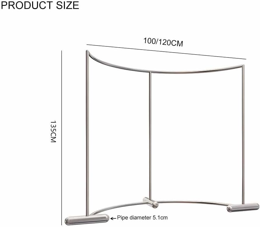 LXHELIVERY Half Round Clothes Rack, Clothing Display Rack Floor Standing Garment Rack Curved CombinationClothes Hanging Rack Used for Retail Clothing Stores(100x135 cm)