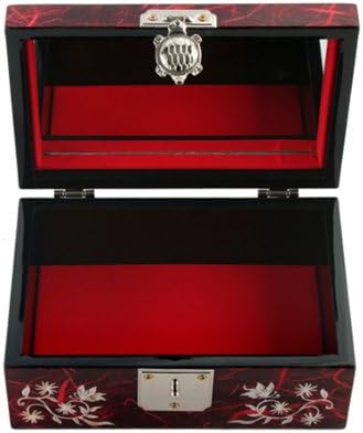 Antique Alive Mother of Pearl Inlay Design Jewelry Box, Wood Jewelry Box, Trinket Case, Keepsake Treasure Chest Box Organizer Holder (Butterfly)