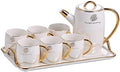 Beverage Serveware Tea set home restaurant simple ceramic gold-rimmed coffee cup afternoon teapot cup combination Water Carafe