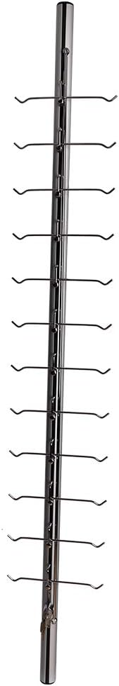 10 Pcs Aluminum Eyeglass Display Rod with Lock, Wall Mount Sunglasses Display Stand Holder Organizer for Optical Store & Home Use (48 Inch, Hold 14 Frames with Lock)