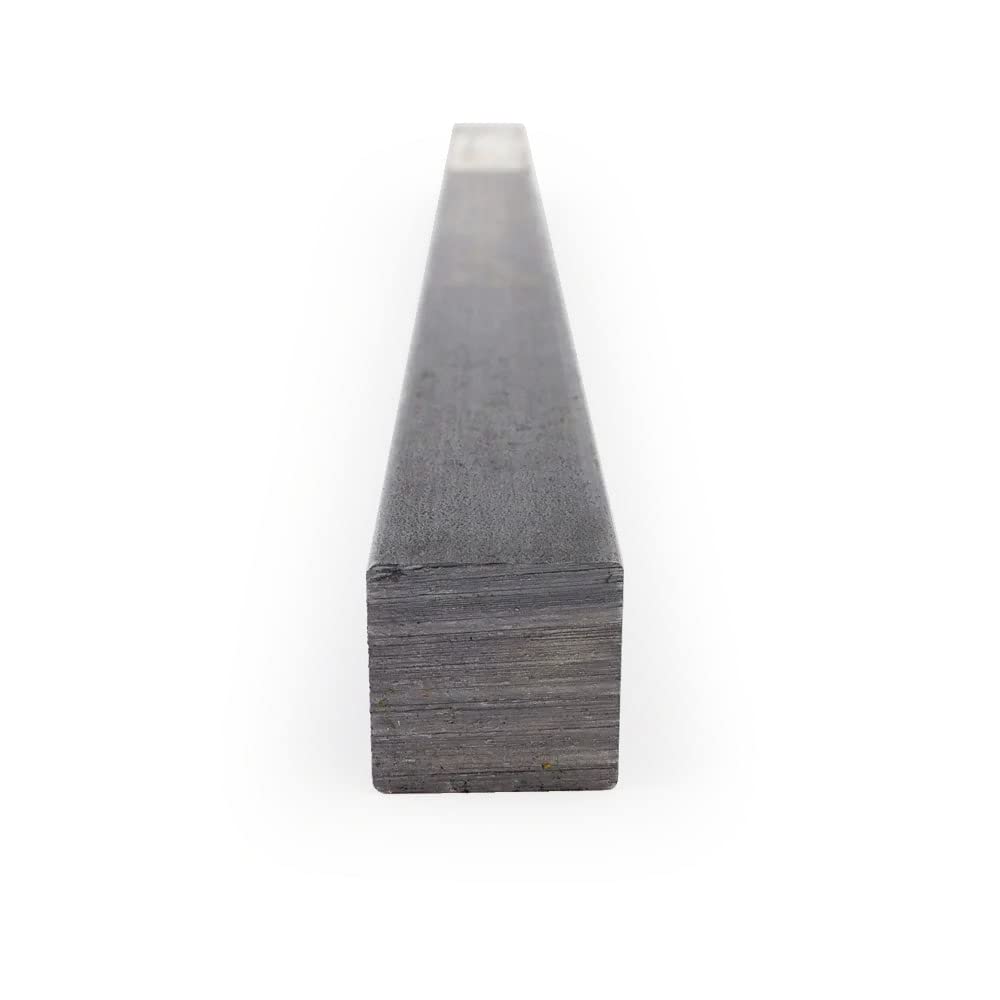 1018 Carbon Steel Square Bar, Unpolished (Mill) Finish, Cold Finished Temper, ASTM A108, 2-1/2' Thickness, 2-1/2' Width, 12' Length, OnlineMetals