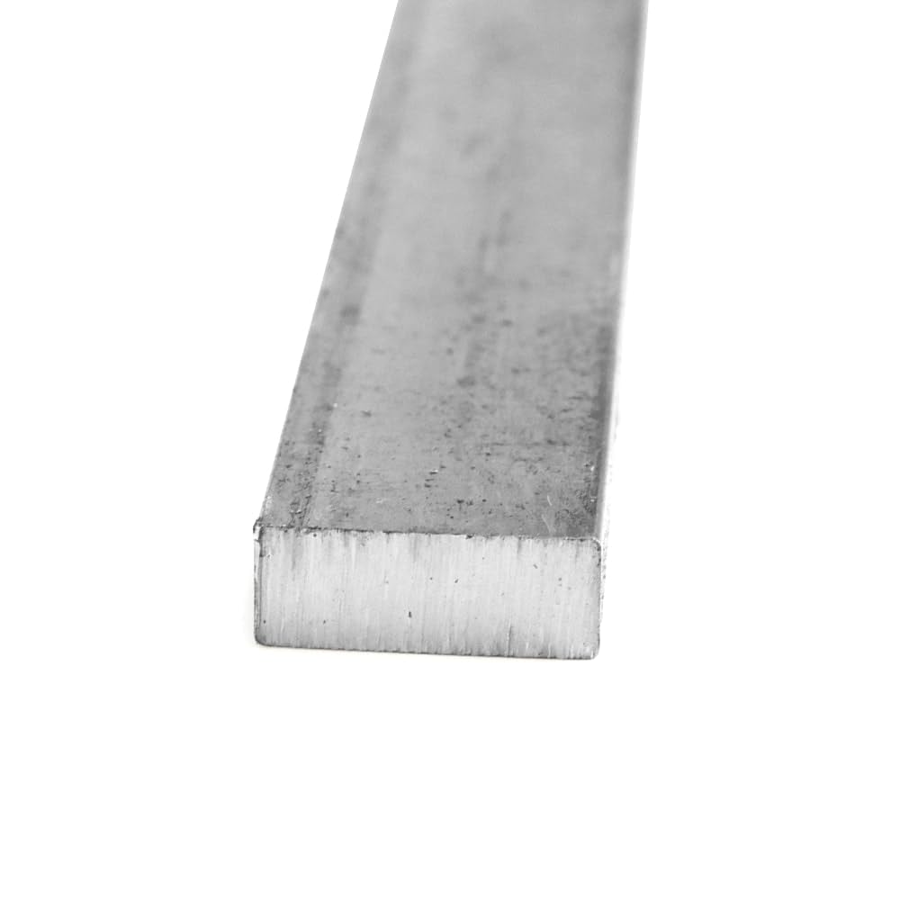 1018 Carbon Steel Rectangular Bar, Unpolished (Mill) Finish, Cold Finish, ASTM A108, 1/2' Thickness, 5' Width, 24' Length, OnlineMetals