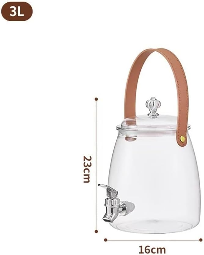 Beverage Serveware 3/5/9L Water Pitcher Large Capacity Kettle Multifunctional With Lid Teapot Water Bucket Kitchen Cold Storage Container Jug Water Carafe(Large)
