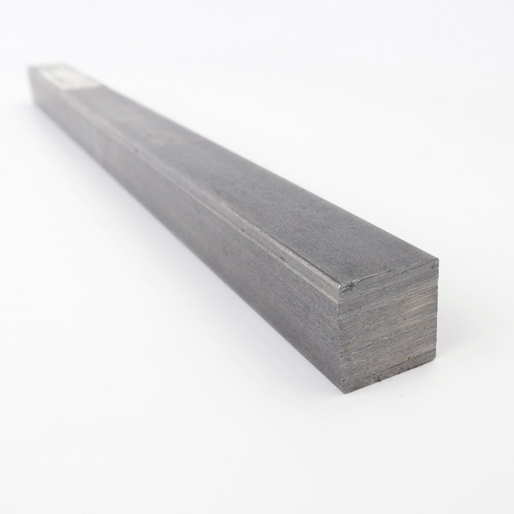 1018 Carbon Steel Square Bar, Unpolished (Mill) Finish, Cold Finished Temper, ASTM A108, 2-1/2' Thickness, 2-1/2' Width, 12' Length, OnlineMetals