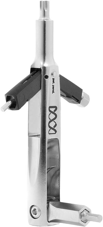 IncredibleX Stainless Multi-Tool with Hex Keys & T25, Corrosion-Resistant Hardened Steel, Magnetic Design, Includes Adapter for Handlebar Mount, Compact 8-Function Cycling Gear & Bike Repair Tool (57g | bike-multifunction-tools