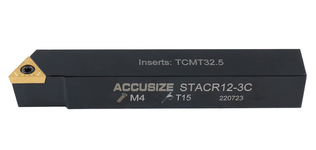 Accusize Industrial Tools Mini Indexable Turning Tool Boring, 3/4 in | Shank Size 3/4 in, Uses TCMT32.5 Inserts, Includes 5 Holders and Boring Bar, 2386-0034