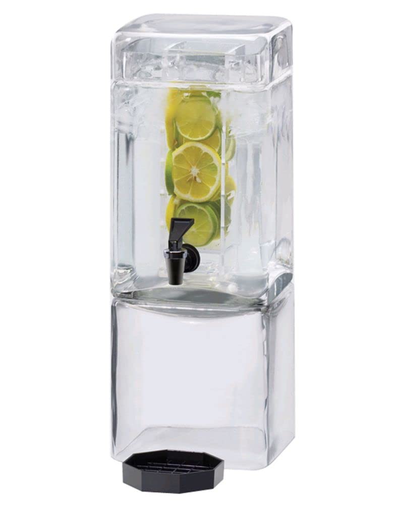 Cal-Mil 1-Gallon Compact Beverage Dispenser with Stand – Clear Acrylic Drink Container with Spigot, BPA-Free – Restaurants, Catering, Weddings, Parties, Tea, Juice, Lemonade, Infused Water | 1112-3A