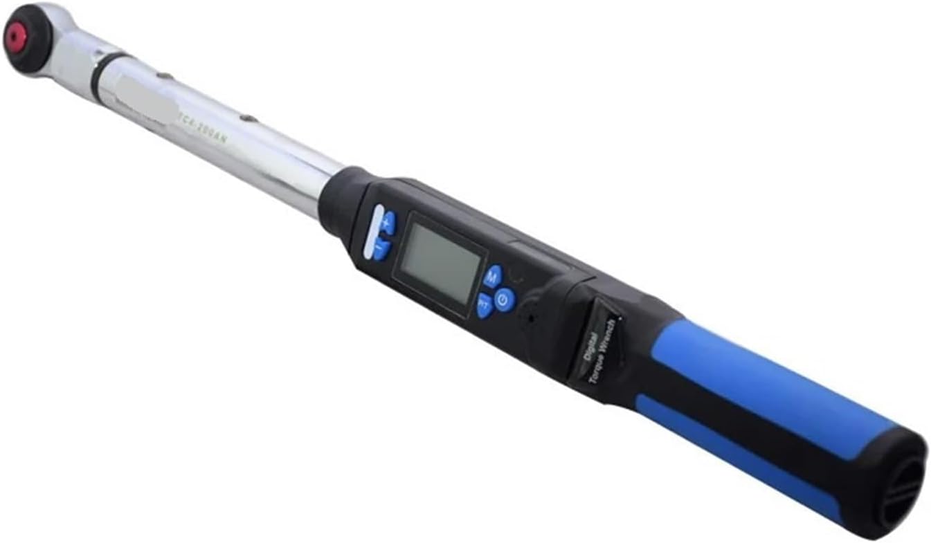 Digital Torque Wrench Adjustable Electronic Digital Torque Wrench Interchangeable 1.5-340nm Insert Toos Open Ring Ratchet Head 1/4 1/2 Torque Wrench(WTC4-200AN)