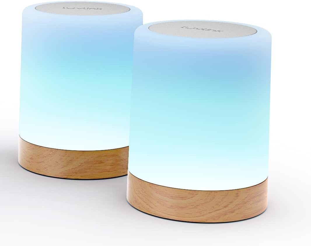 LuvLink Friendship Lamps No Subscription WiFi Touch Lamp for Long Distance Relationships, Couples, Friends & Family - Gift Ready (Set of Two)