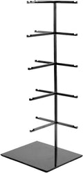 Stainless Steel Sunglasses Display Stand,Retail Tabletop Eyeglass Holder Multiple Eyewear Hanging Racks,Spectacle Organizer Glasse Showcase (Black 5 Layers)