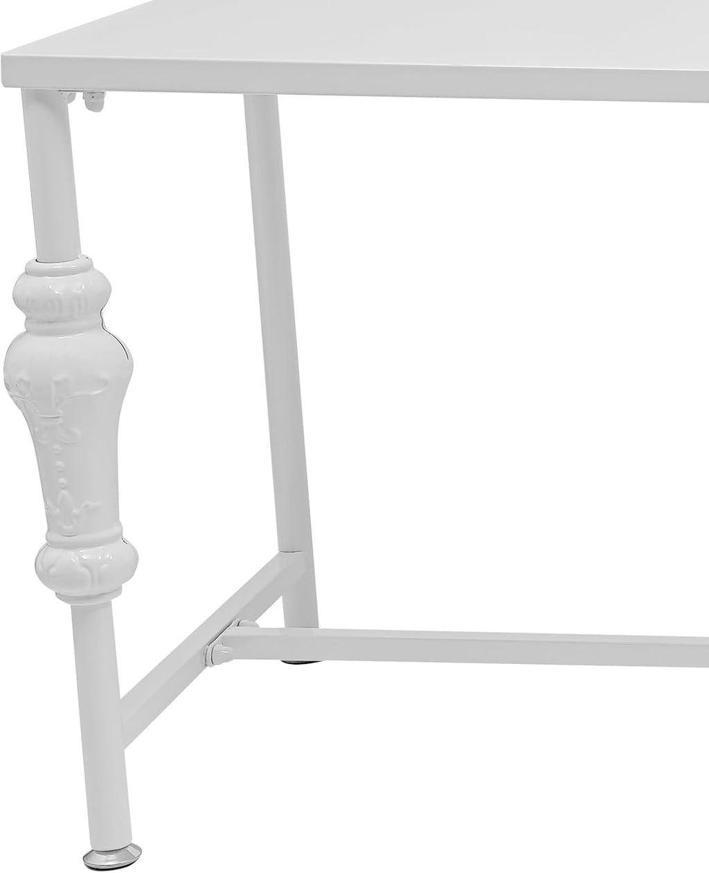 Set of 2 Industrial Retail Display Nesting Tables,Standing Retro Boutique Unit Storage Shelves,Garment Shoes Handbag Display Rack for Home Clothing Shop Hotel (White)