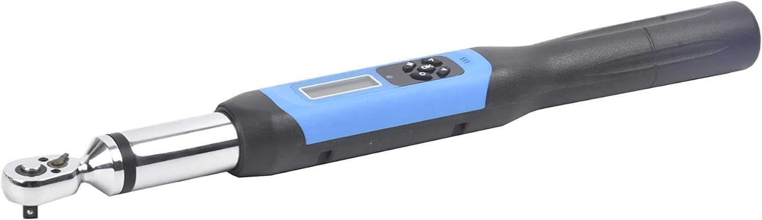 Digital Torque Wrench Electronic Torque Spanner Wrench 1/4 Inch Drive with Max. Operating Range 30N.m/22.12ft.lb/265.5in.lb/305.91kgf.cm Peak Hold And Real Time Mode