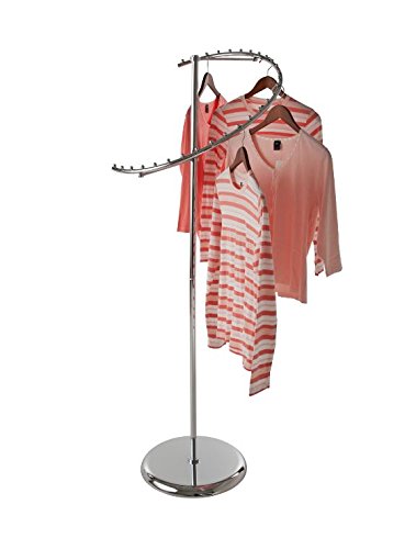 Lot of 2 Chrome Spiral Garment Racks - 29 Ball Apparel Display